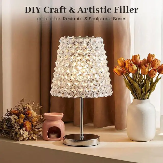 Alt view image 3 of 6 - DOMESTAR Clear Fake Ice Rocks 150PCS Acrylic Crystal for Vase Fillers