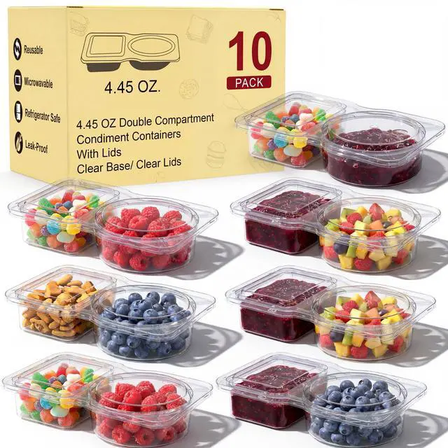 Main image of 10-Pack 2-Compartment Meal Prep Containers with Lids