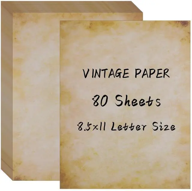 Main image of 80 Sheets Vintage Parchment Paper, 8.5x11 Letter Size
