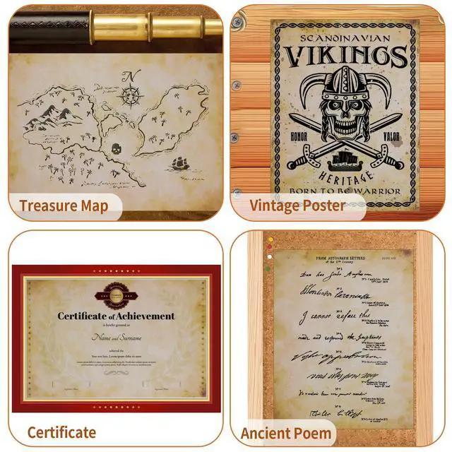 Alt view image 2 of 6 - 80 Sheets Vintage Parchment Paper, 8.5x11 Letter Size
