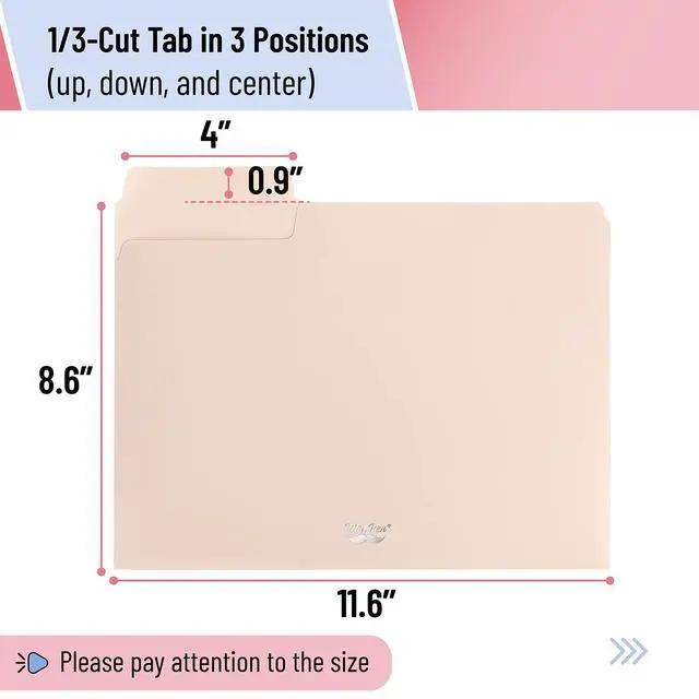 Alt view image 2 of 6 - Mr. Pen Pastel File Folders, 1/3 Cut Tab, 6-Pack, Letter Size