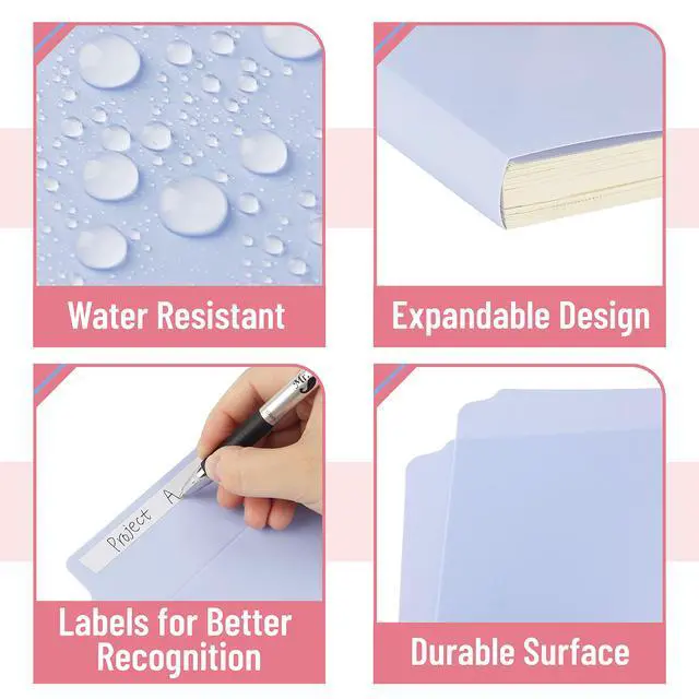 Alt view image 5 of 6 - Mr. Pen Pastel File Folders, 1/3 Cut Tab, 6-Pack, Letter Size