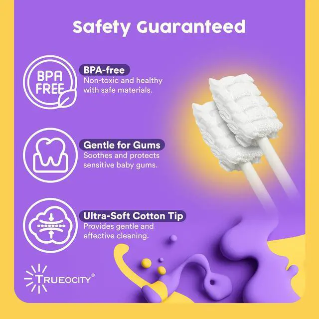 Alt view image 5 of 6 - Trueocity Baby Tongue Cleaner 55 Units