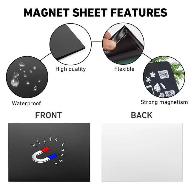 Alt view image 6 of 6 - 20Pcs Magnetic Sheets for Dies Storage, 10 Sheets +10 Bags