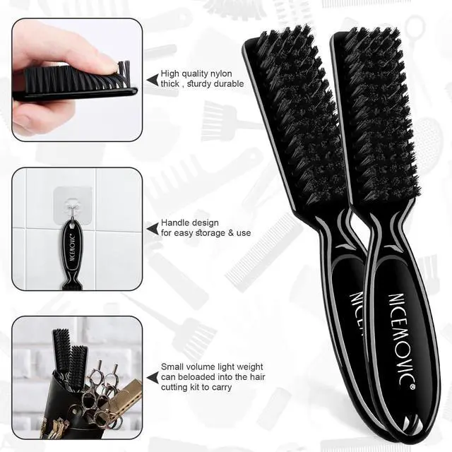 Alt view image 3 of 7 - NICEMOVIC Hair Cutting Barber Cape with Neck Duster Brush and Barber Brush - Leopard Print