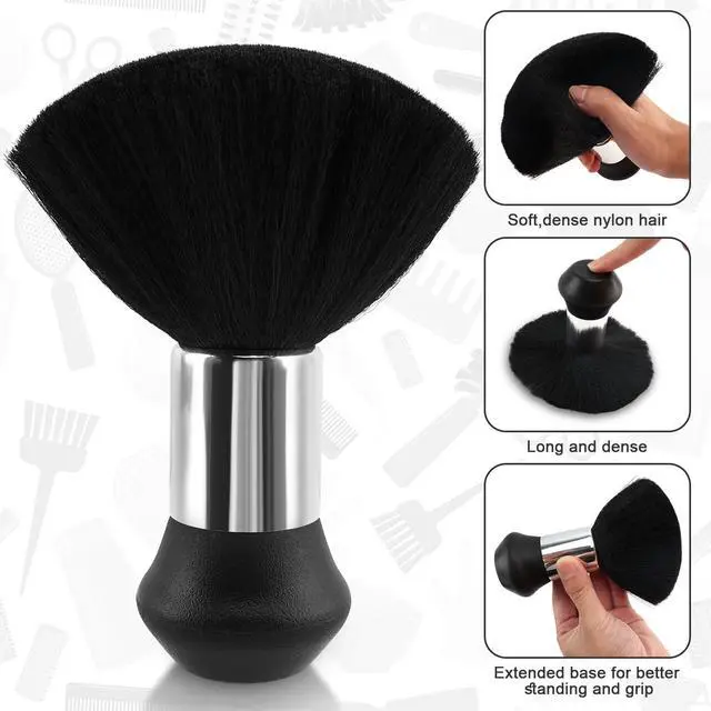 Alt view image 5 of 7 - NICEMOVIC Hair Cutting Barber Cape with Neck Duster Brush and Barber Brush - Leopard Print