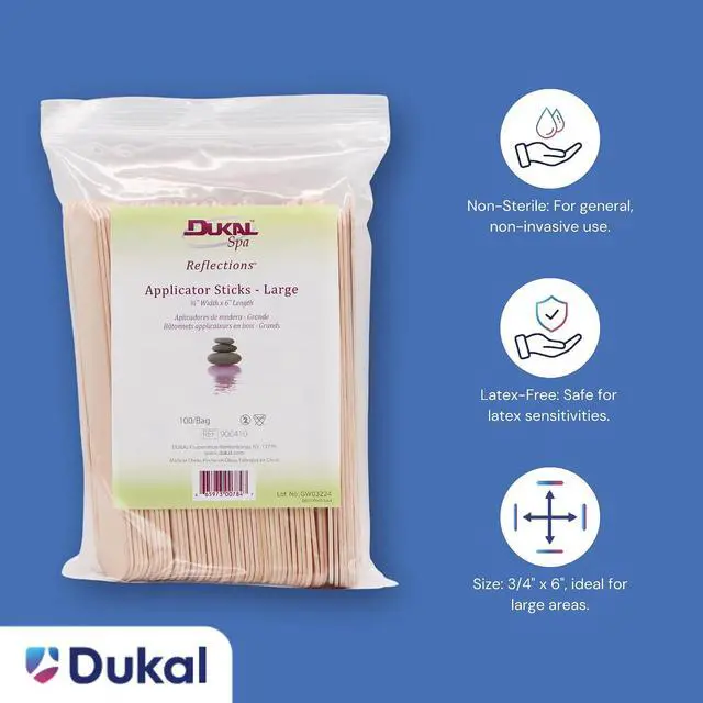 Alt view image 6 of 6 - Dukal Wood Applicator 3/4" x 6" Large Pack of 100