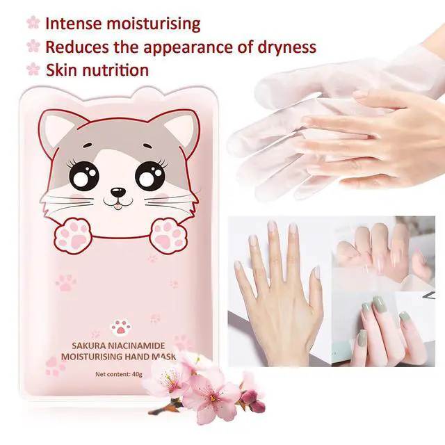 Alt view image 3 of 7 - Hand Masks Moisturizing Gloves, 6 Pairs Hydrating Hand Peel Masks Gift Set for Dry Cracked Hands, Long-lasting Non-greasy for Women