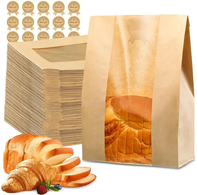 Main image of 50 Pcs Bread Bags 50% Thicker with Window for Homemade Sourdough