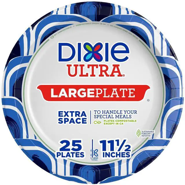 Main image of Dixie Ultra Heavy Duty Paper Plates, 11-Inch, 25 Count, 3X Stronger*
