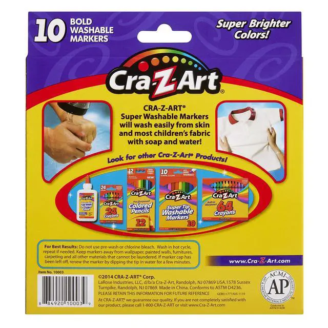 Alt view image 6 of 6 - Cra-Z-Art Bold Washable Markers 10 Count