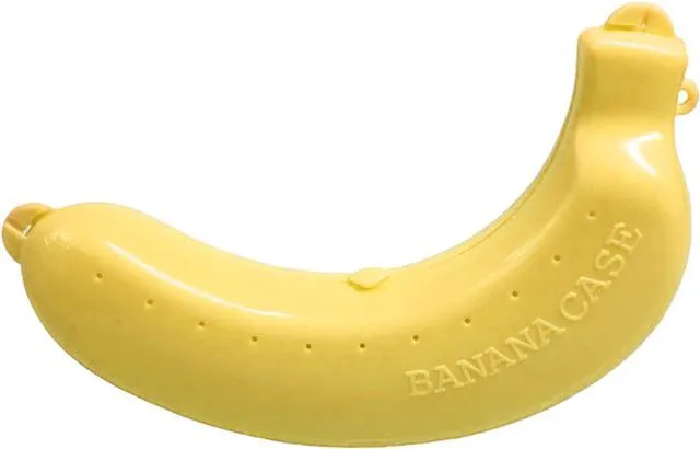 Main image of BPA-Free Yellow Banana Keeper and Protector Storage Box, Outdoor Travel Case for Picnic Camping
