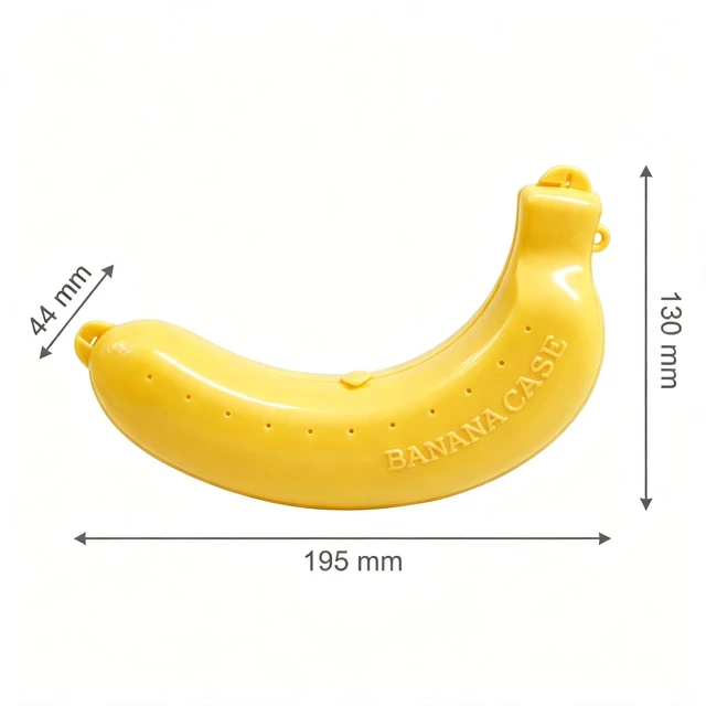 Alt view image 4 of 7 - BPA-Free Yellow Banana Keeper and Protector Storage Box, Outdoor Travel Case for Picnic Camping