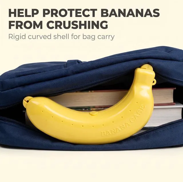 Alt view image 7 of 7 - BPA-Free Yellow Banana Keeper and Protector Storage Box, Outdoor Travel Case for Picnic Camping