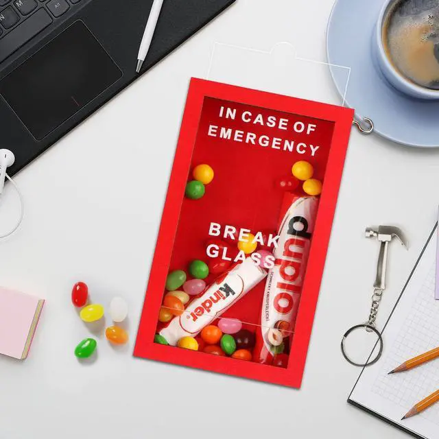 Alt view image 5 of 7 - WenmthG Emergency Box, Self-Defined Idea Jar with Hammer, Break in Case of Emergency, Desk Decor, Personalized Gag Gift for Friends and Coworkers