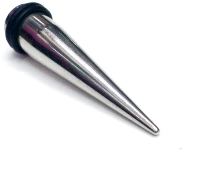 Alt view image 7 of 7 - Stainless Steel Ear Stretching Kit 1G-7mm, 2 Steel Tapers & 2 Steel Tunnels, Single Flare Plugs & Flesh Tunnel, 4 Pieces