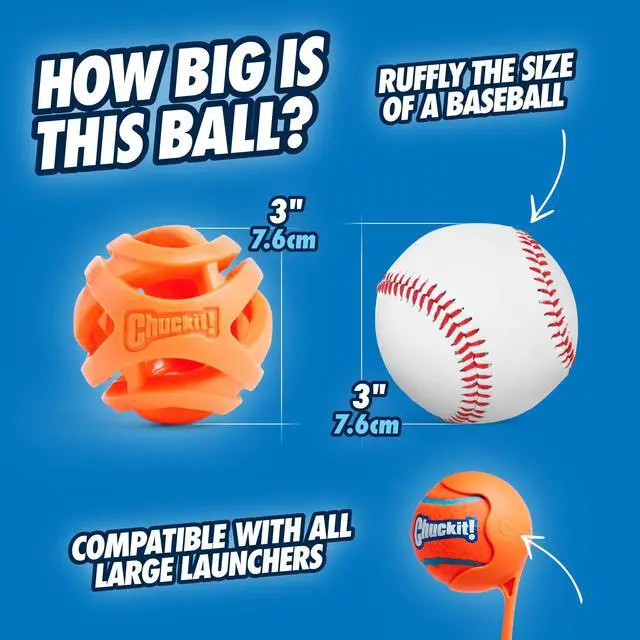 Alt view image 2 of 6 - Chuckit! Air Fetch Ball, Large 3in, 1 Pack, for Dogs 60-100lbs