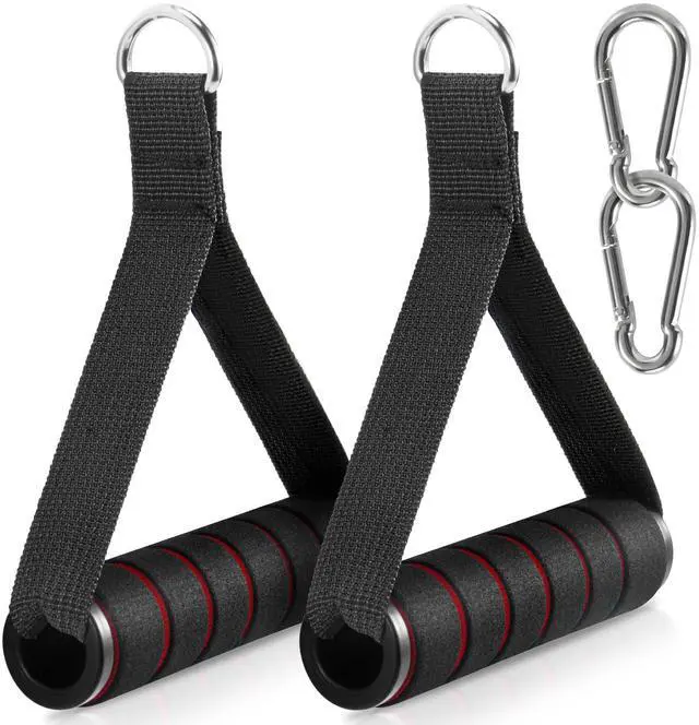 Main image of 2 Pack Upgraded Exercise Handles for Cable Machine Attachments, Strength Training, Pilates, Home Gym, Resistance Bands, Heavy Duty Accessories