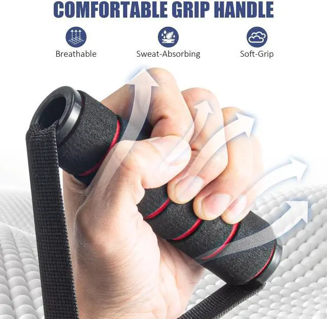 Alt view image 5 of 7 - 2 Pack Upgraded Exercise Handles for Cable Machine Attachments, Strength Training, Pilates, Home Gym, Resistance Bands, Heavy Duty Accessories