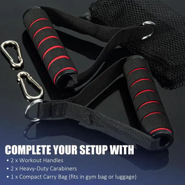 Alt view image 3 of 7 - 2 Pack Upgraded Exercise Handles for Cable Machine Attachments, Strength Training, Pilates, Home Gym, Resistance Bands, Heavy Duty Accessories