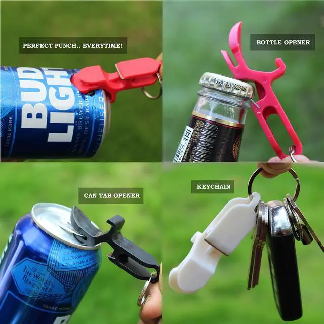 Alt view image 4 of 5 - Beer Shotgun Tool Bottle Opener Keychain, 2 Pack, Black