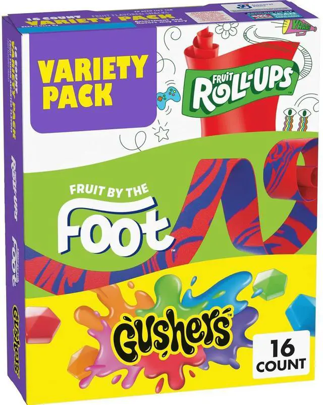 Main image of Fruit Flavored Snacks Variety Pack, Gluten Free, 16 Count, 10.2 Oz