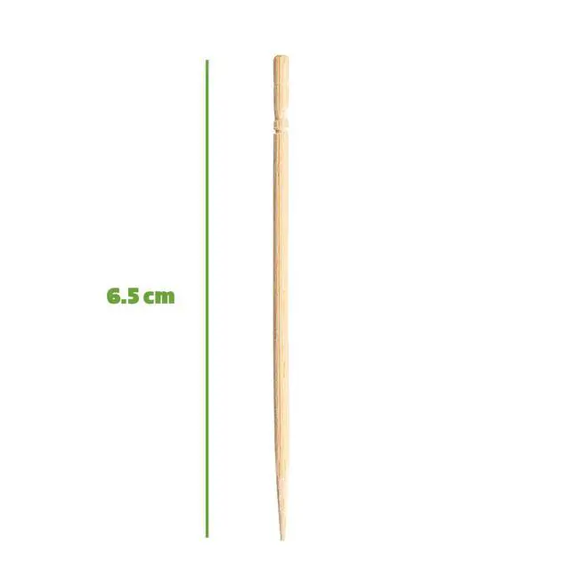 Alt view image 2 of 5 - GUSTO Wooden Bamboo Toothpicks, 1500 Count, Round Single Point