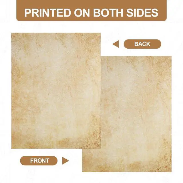 Alt view image 2 of 7 - Joyberg 70PCS Vintage Parchment Paper 8.5x11in for Writing, Printing, Invitations, Certificates, Crafts