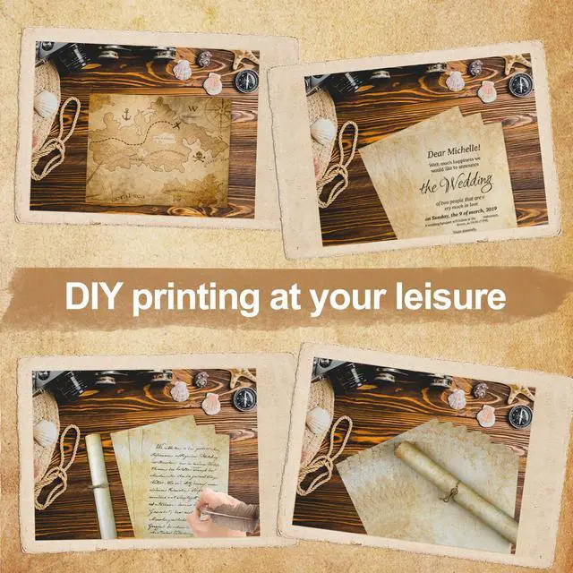 Alt view image 4 of 7 - Joyberg 70PCS Vintage Parchment Paper 8.5x11in for Writing, Printing, Invitations, Certificates, Crafts