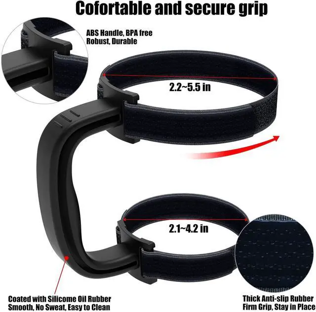 Alt view image 5 of 7 - New Upgrade Anti-Slip Adjustable Tumbler Handle Fits 20-40Oz Tumbler Cup of YETI, RTIC, Ozark Trail, Tervis, Corkcicle, Slm, Reduce Cold, Artic, Atlin, Bubba and SIC