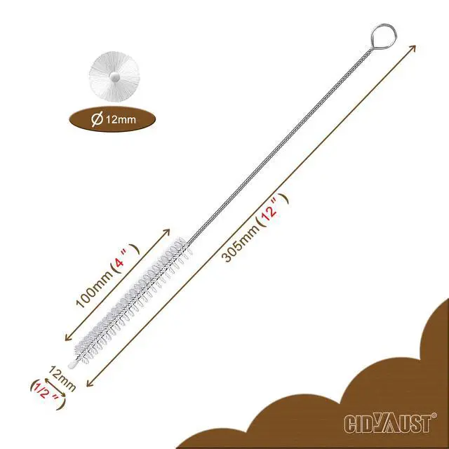 Alt view image 7 of 7 - Stanley Extra Long 12 Inch Straw Cleaner Brush, Extra Wide 12mm, for 40/30/20 oz Mug, Tube Cleaning Brush Set 10 Pack