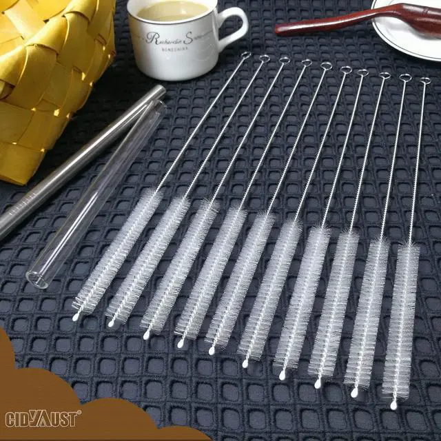 Alt view image 3 of 7 - Stanley Extra Long 12 Inch Straw Cleaner Brush, Extra Wide 12mm, for 40/30/20 oz Mug, Tube Cleaning Brush Set 10 Pack