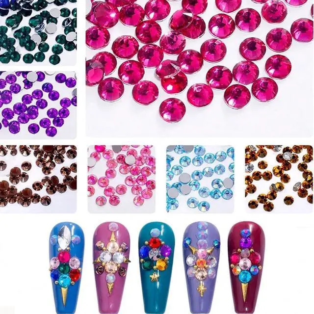 Alt view image 2 of 7 - 6000Pcs Resin Jelly Rhinestones 2mm 3mm Mixed-Color Flatback Gems with 2 Pcs B7000 Fabric Glue for DIY Crafts Clothing Tumblers Decor Nail Art Makeup
