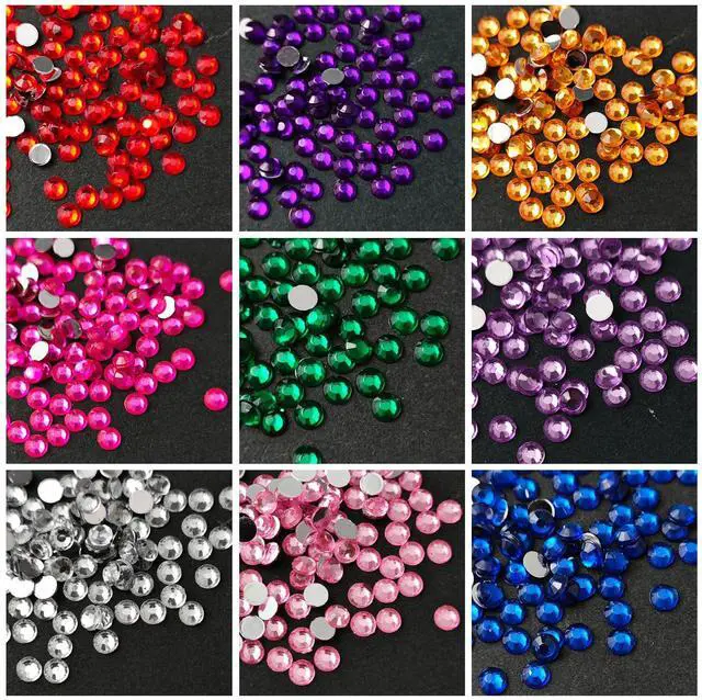 Alt view image 3 of 7 - 6000Pcs Resin Jelly Rhinestones 2mm 3mm Mixed-Color Flatback Gems with 2 Pcs B7000 Fabric Glue for DIY Crafts Clothing Tumblers Decor Nail Art Makeup