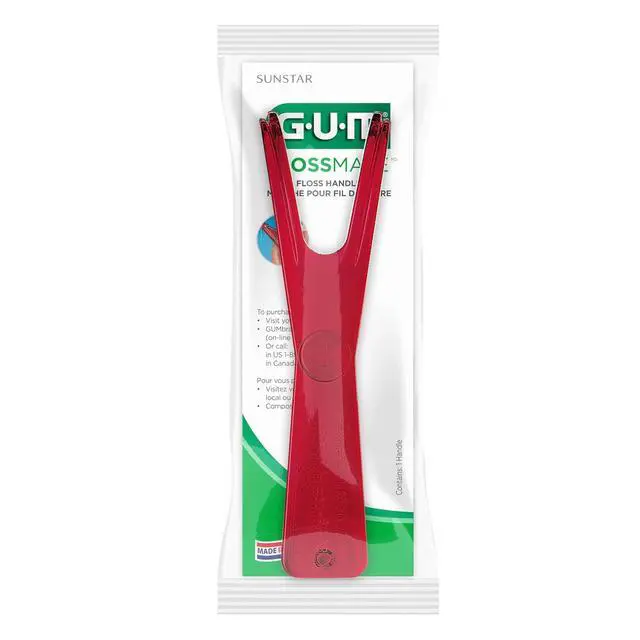 Main image of GUM Flossmate Reusable Floss Handle, Environmentally Friendly, Dental Floss Picks for Plaque Removal and Gum Health, 1-Pack