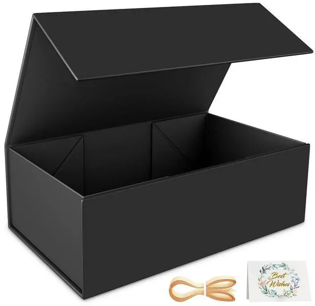 Main image of RYDDOY 9.5x6x3'' Black Gift Box with Lid for Presents