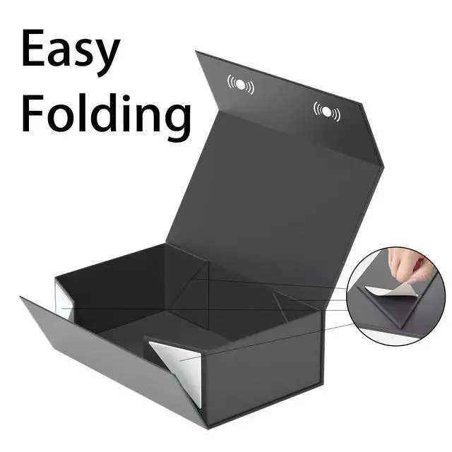 Alt view image 2 of 6 - RYDDOY 9.5x6x3'' Black Gift Box with Lid for Presents
