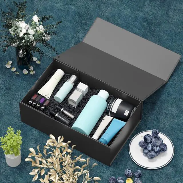Alt view image 6 of 6 - RYDDOY 9.5x6x3'' Black Gift Box with Lid for Presents