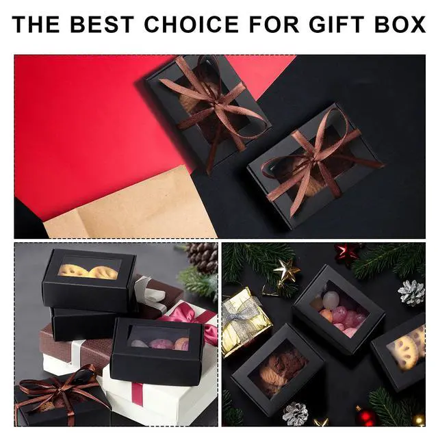 Alt view image 4 of 6 - Zonon 30 Pcs Mini Kraft Soap Boxes with Window, Black