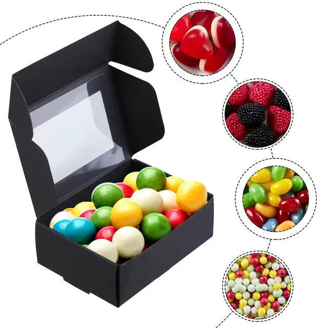 Alt view image 3 of 6 - Zonon 30 Pcs Mini Kraft Soap Boxes with Window, Black