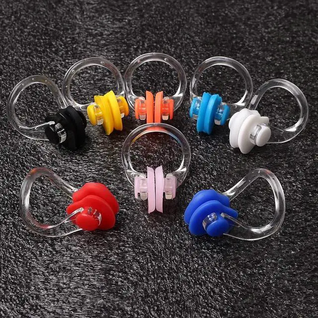 Alt view image 2 of 5 - 8 Pieces Silicone Swimming Nose Clip, Waterproof Nose Plug Protector for Kids and Adults, 8 Colors