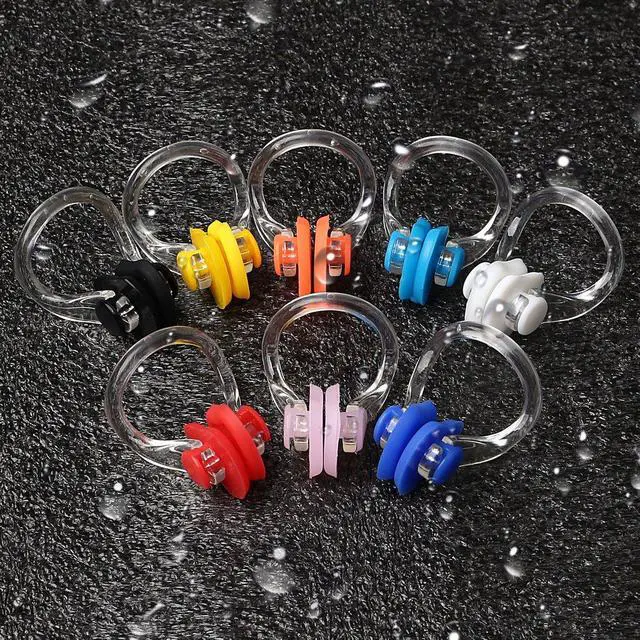 Alt view image 4 of 5 - 8 Pieces Silicone Swimming Nose Clip, Waterproof Nose Plug Protector for Kids and Adults, 8 Colors