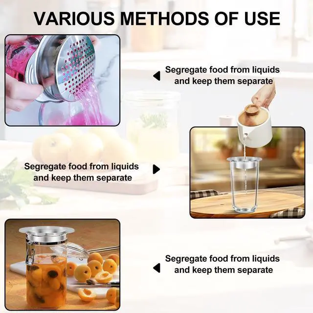 Alt view image 3 of 6 - Food Grade Stainless Steel Metal Can Strainer Press for Tuna