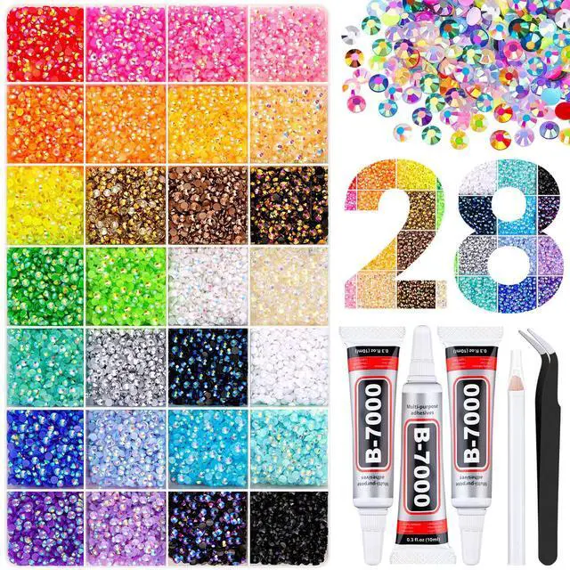 Main image of Tinkrstuff 38000pcs 3mm Jelly Rhinestones Bedazzling Kit