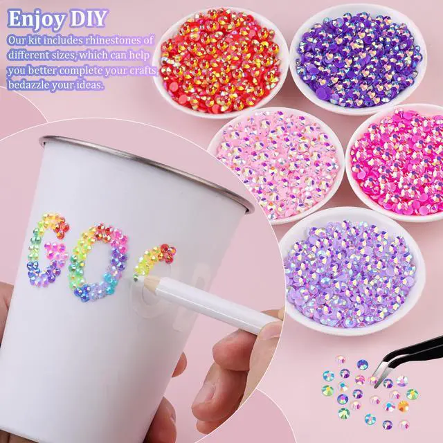Alt view image 5 of 7 - Tinkrstuff 38000pcs 3mm Jelly Rhinestones Bedazzling Kit