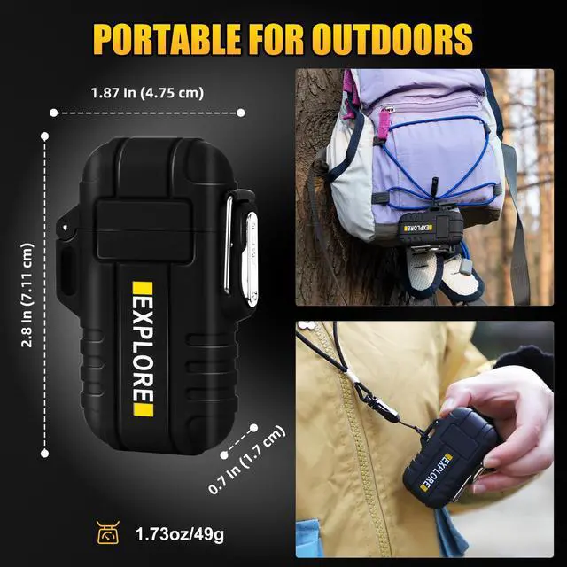 Alt view image 6 of 6 - Rechargeable Dual Arc Plasma Lighter Waterproof Electric