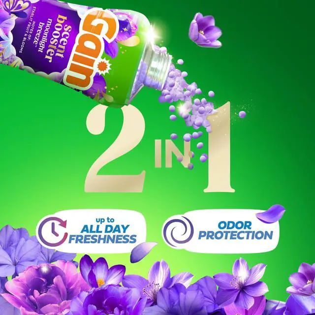 Alt view image 6 of 7 - Gain In-Wash Laundry Scent Booster Beads, Moonlight Breeze, 12.2 oz (Packaging May Vary)