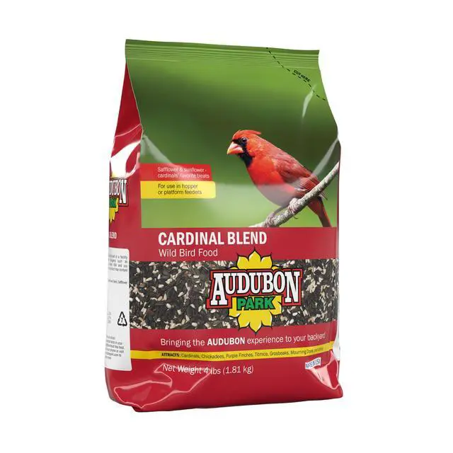 Alt view image 2 of 6 - Audubon Park Cardinal Blend Wild Bird Seed for Outside Feeders, 4-Pound Bag