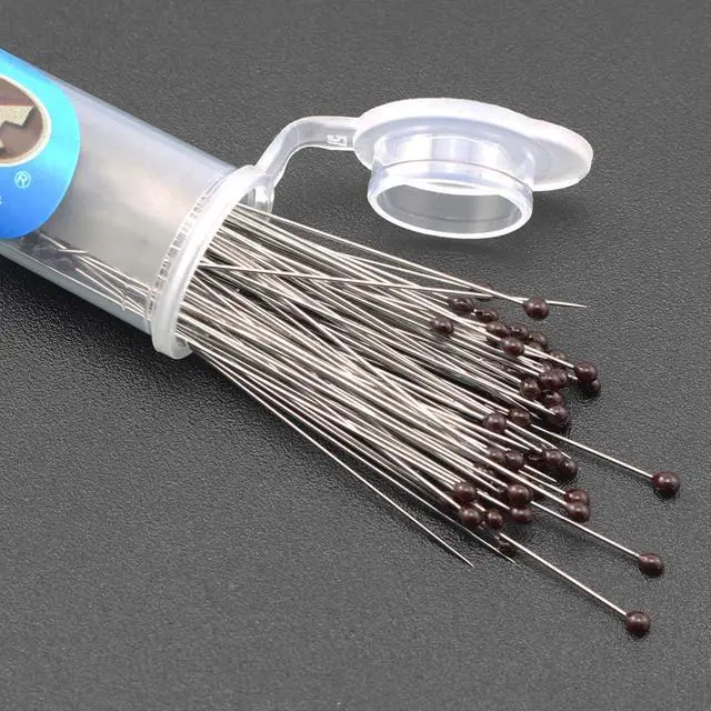 Alt view image 4 of 6 - 40mm 2# Stainless Steel Pins, 100 Pieces/Can for Entomology, Dissection and Butterfly Collections