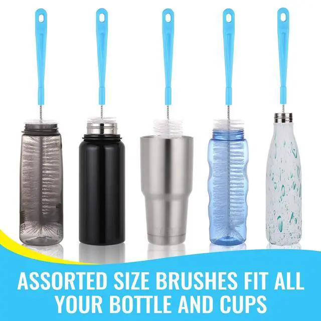 Alt view image 2 of 6 - 16" Long Handle Bottle Brush for Narrow Neck Sport Bottles, Beer Bottles and Jugs, Set of 2